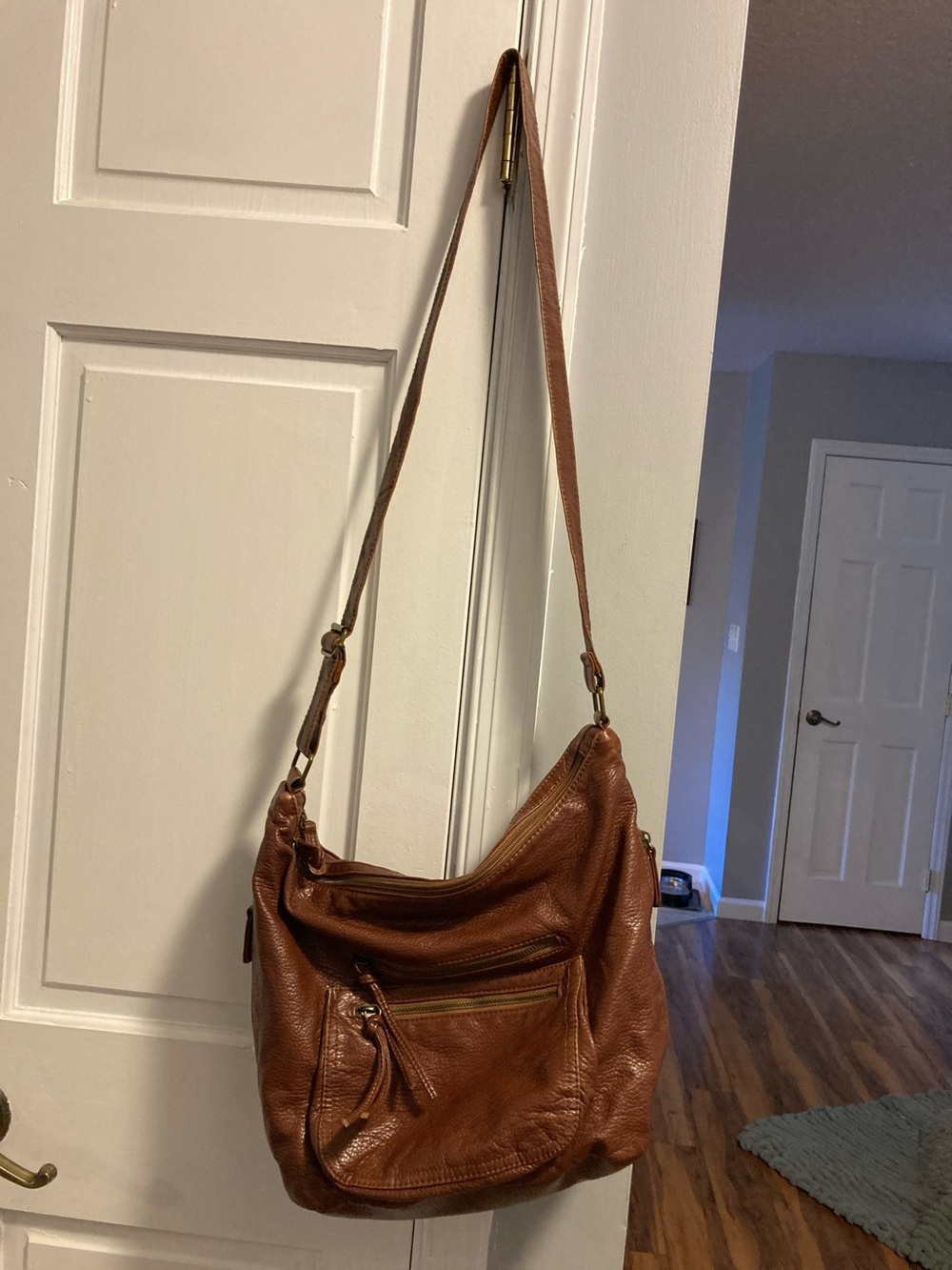 Bueno Cognac Brown Vegan leather Shoulder Bag